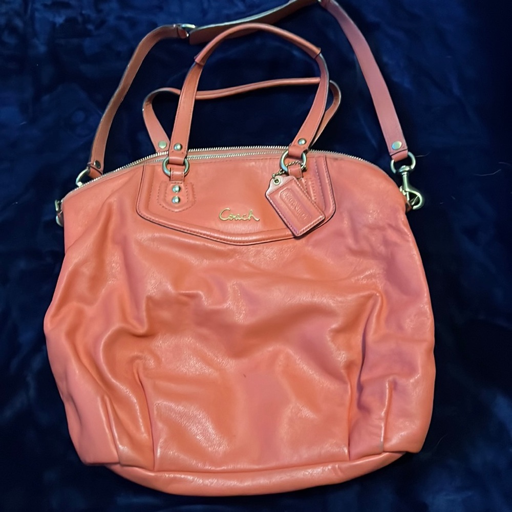 Coach Orange Satchel Bag